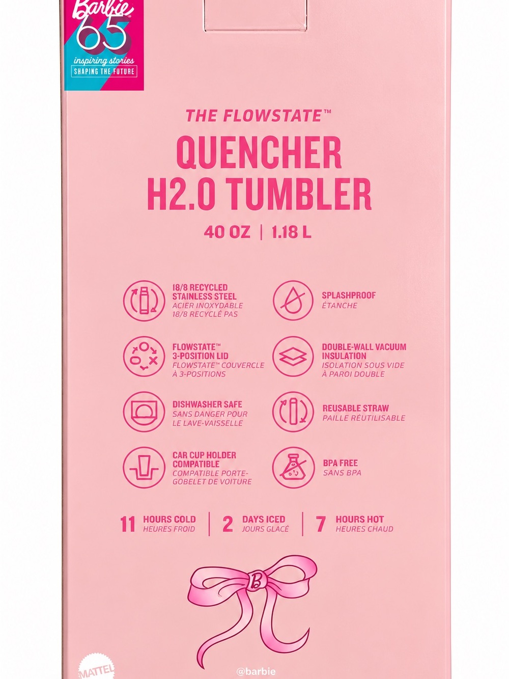Barbie x Stanley Just Peachy 40 oz Quencher Tumbler NIB - Picture 7 of 7